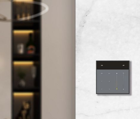 Modern Glass PC Sensor Wireless Switch 4 Gang Dimmer Switch 2.4Ghz Frequência de rádio