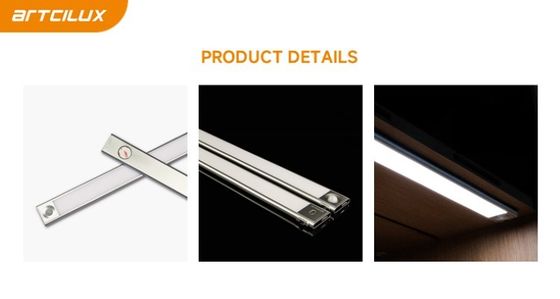 A3378 Sensor de corpo recarregável Lâmpada pendente 200/400/520*40*12mm DC12V 4014-33LED 1.25W Ra>90